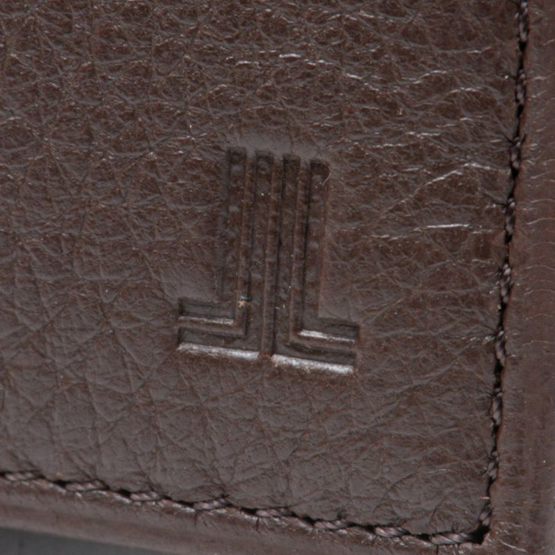 LANVIN COLLECTION DEER SKIN 小銭入れ付き二つ折り財布 チョコ