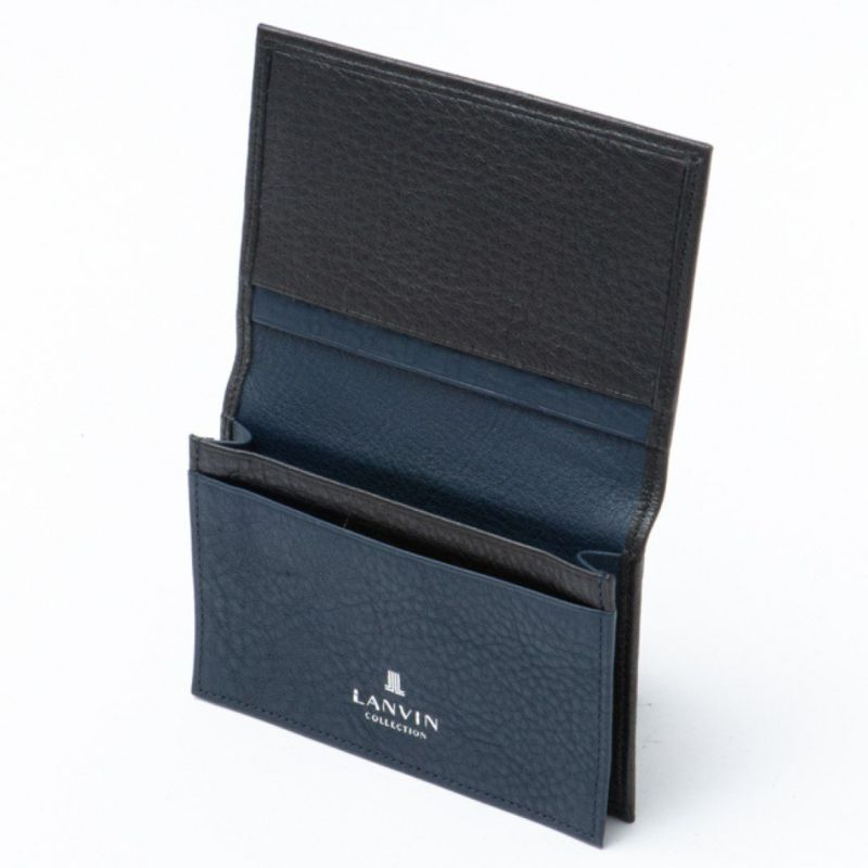 LANVIN COLLECTION DEER SKIN 名刺入れ ブラック