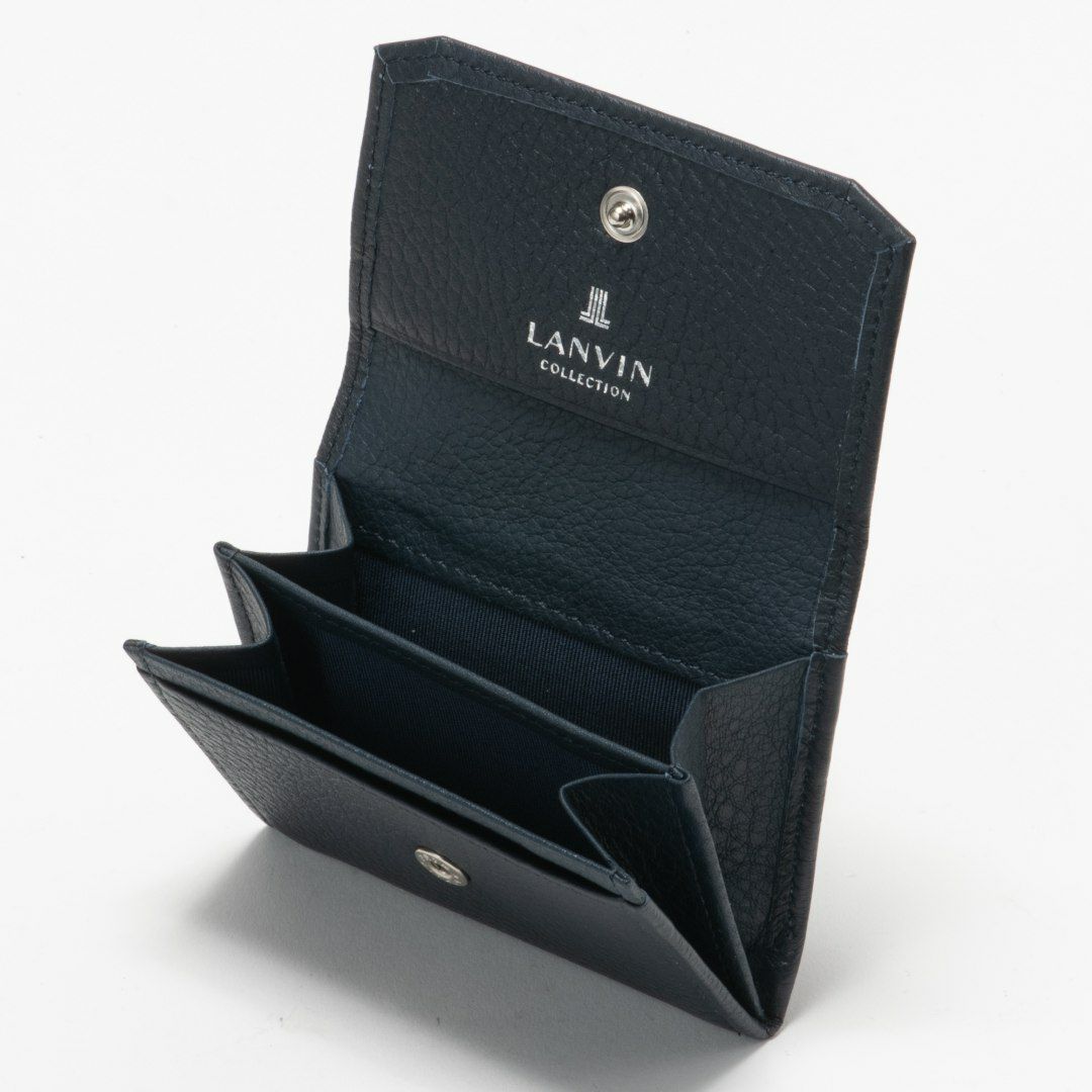 LANVIN COLLECTION DEER SKIN 小銭入れ ネイビー