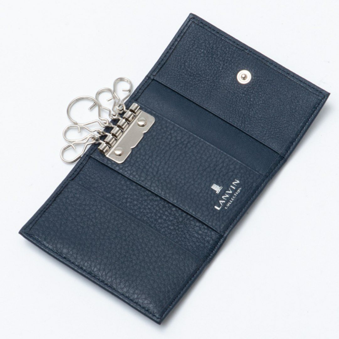 LANVIN COLLECTION DEER SKIN キーケース ネイビー