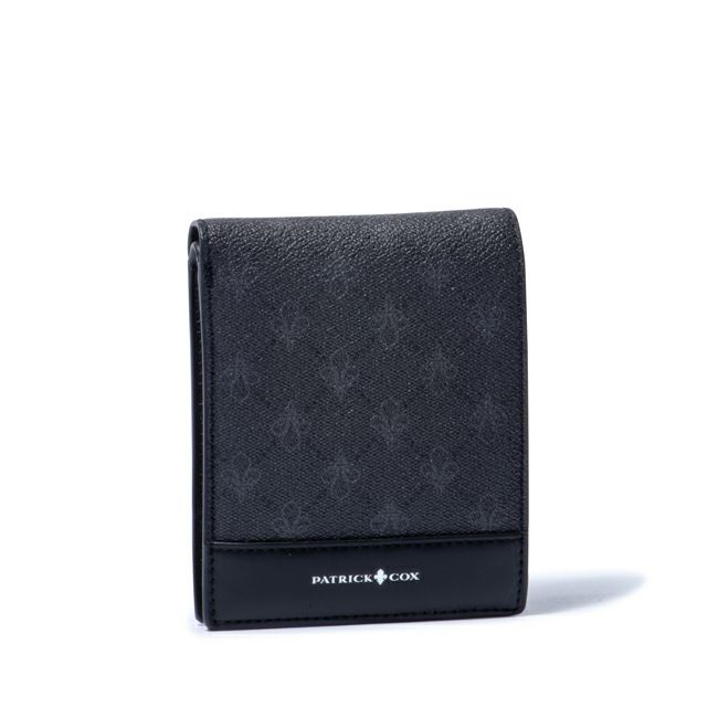 PATRICK COX プレイドキングス 小銭入付二つ折り財布 ブラック