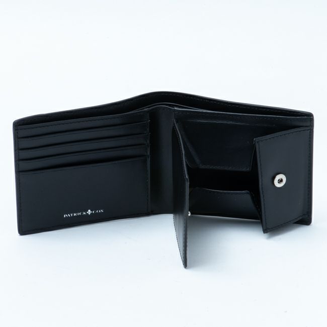 PATRICK COX プレイドキングス 小銭入付二つ折り財布 ブラック