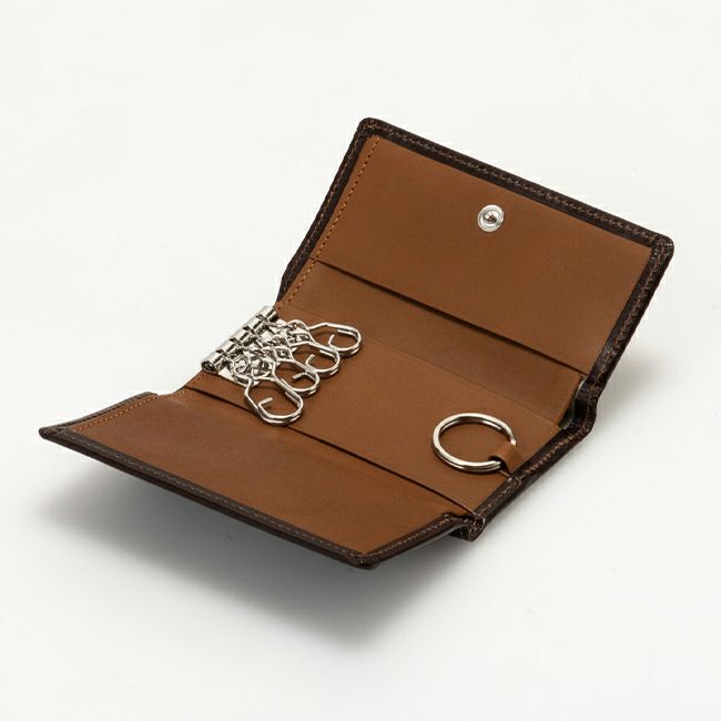 MARGARET HOWELL ideaエージングエフェクト キーケース付き札入れ チョコ