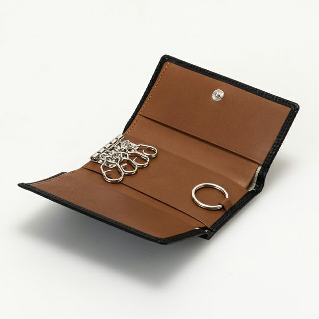 MARGARET HOWELL ideaエージングエフェクト キーケース付き札入れ ブラック