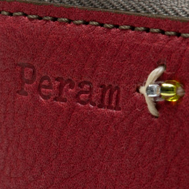 Peram アジエス L字ファスナー財布 レッド