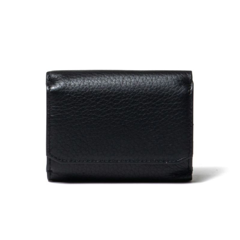 LANVIN COLLECTION DEER SKIN 小銭入れ付き三つ折り財布 ブラック