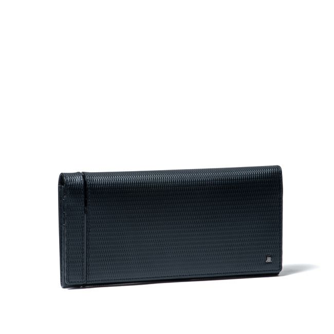 LANVIN COLLECTION LEATHER COMBINATION かぶせ型長財布 ブラック