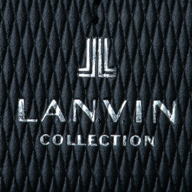 LANVIN COLLECTION LEATHER COMBINATION かぶせ型長財布 ブラック
