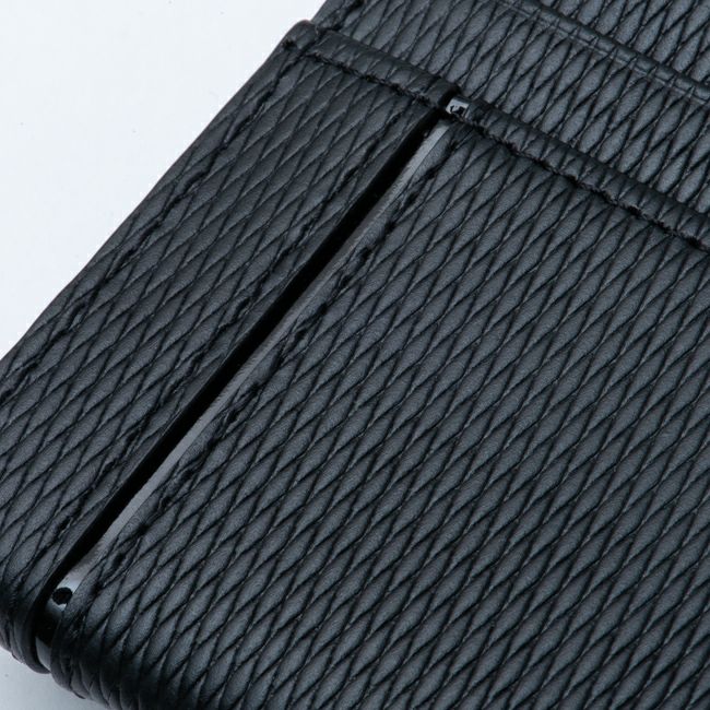 LANVIN COLLECTION LEATHER COMBINATION かぶせ型長財布 ブラック