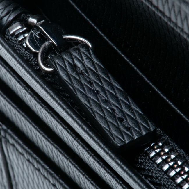 LANVIN COLLECTION LEATHER COMBINATION かぶせ型長財布 ブラック