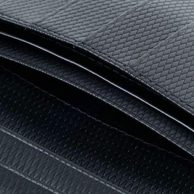 LANVIN COLLECTION LEATHER COMBINATION かぶせ型長財布 ブラック