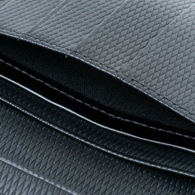 LANVIN COLLECTION LEATHER COMBINATION かぶせ型長財布 ブラック