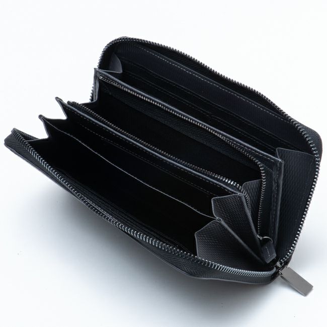 LANVIN COLLECTION LEATHER COMBINATION ラウンドファスナー長財布 グレー