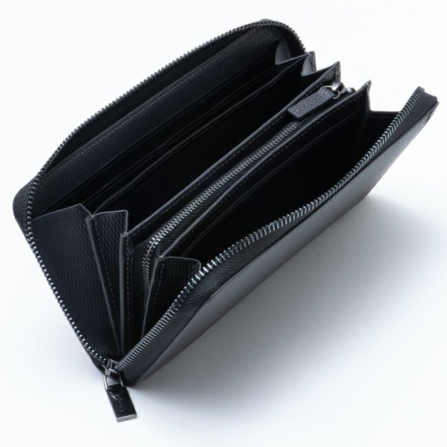 LANVIN COLLECTION LEATHER COMBINATION ラウンドファスナー長財布 グレー