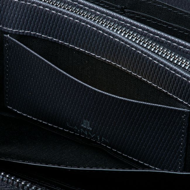LANVIN COLLECTION LEATHER COMBINATION ラウンドファスナー長財布 グレー