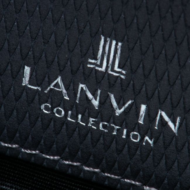 LANVIN COLLECTION LEATHER COMBINATION ラウンドファスナー長財布 グレー