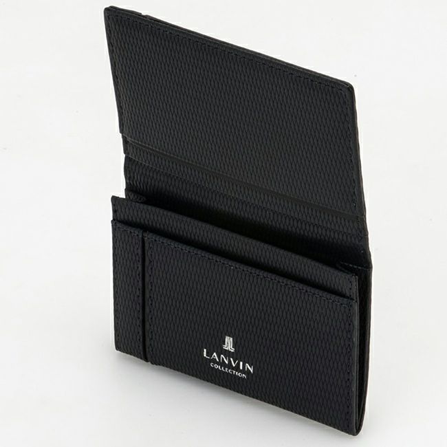 LANVIN COLLECTION LEATHER COMBINATION 名刺入れ ネイビー
