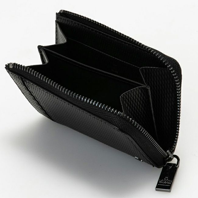 LANVIN COLLECTION LEATHER COMBINATION L字ファスナー型小銭入れ ブラック