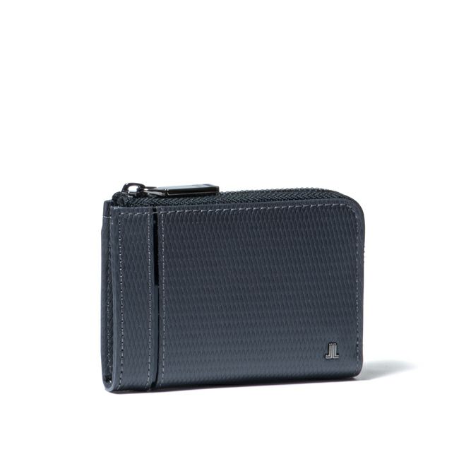 LANVIN COLLECTION LEATHER COMBINATION L字ファスナー型小銭入れ グレー