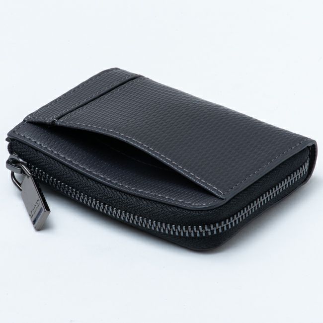 LANVIN COLLECTION LEATHER COMBINATION L字ファスナー型小銭入れ グレー