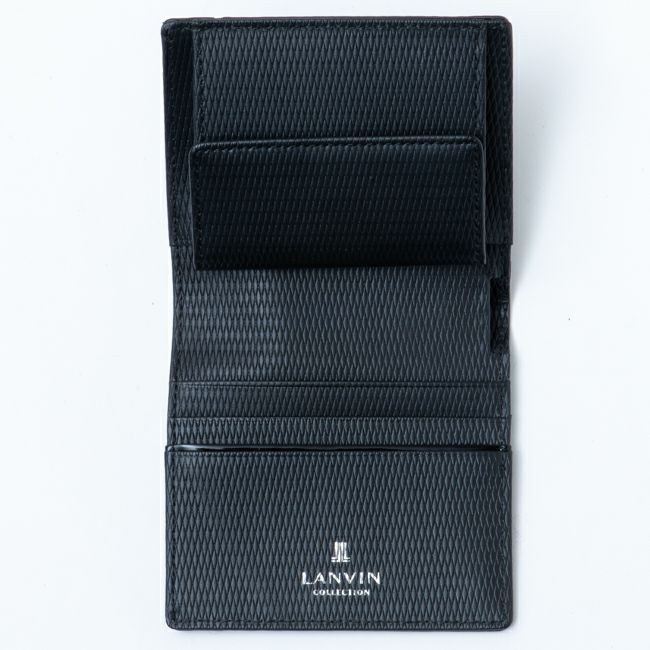 LANVIN COLLECTION LEATHER COMBINATION 小銭入れ付き二つ折り財布(縦型)