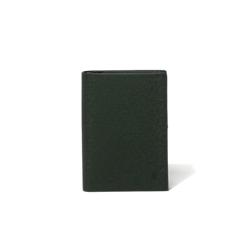 LANVIN COLLECTION couleur du vin 小銭入れ付き二つ折り財布(縦型) グリーン