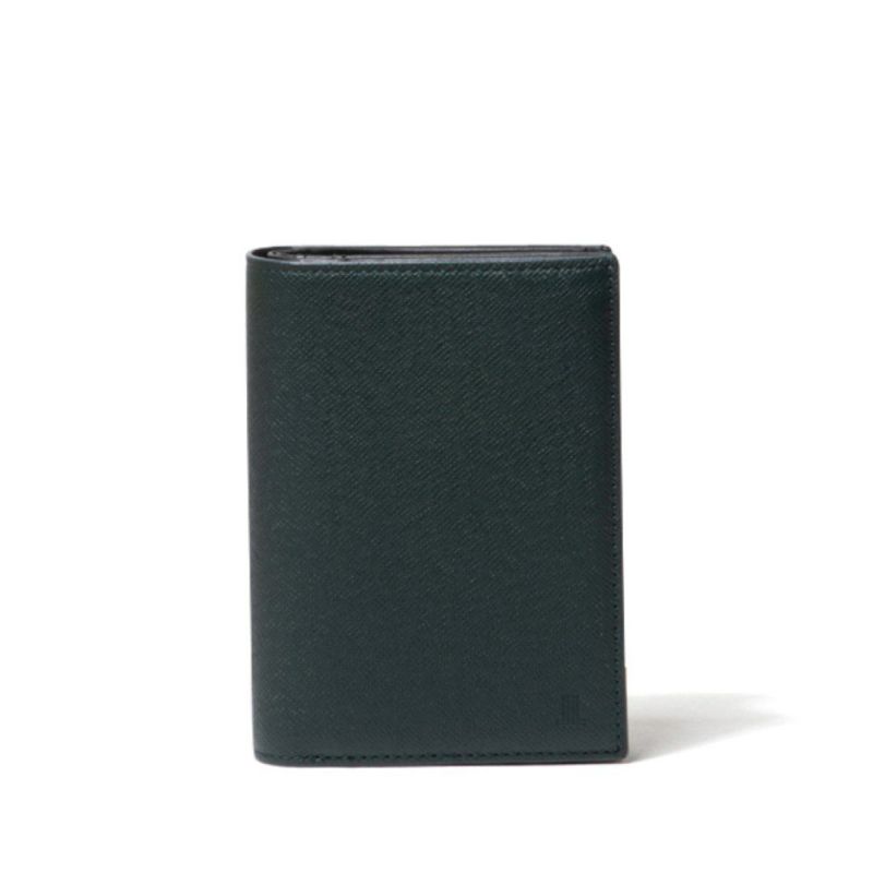 LANVIN COLLECTION couleur du vin 小銭入れ付き二つ折り財布(縦型) グリーン