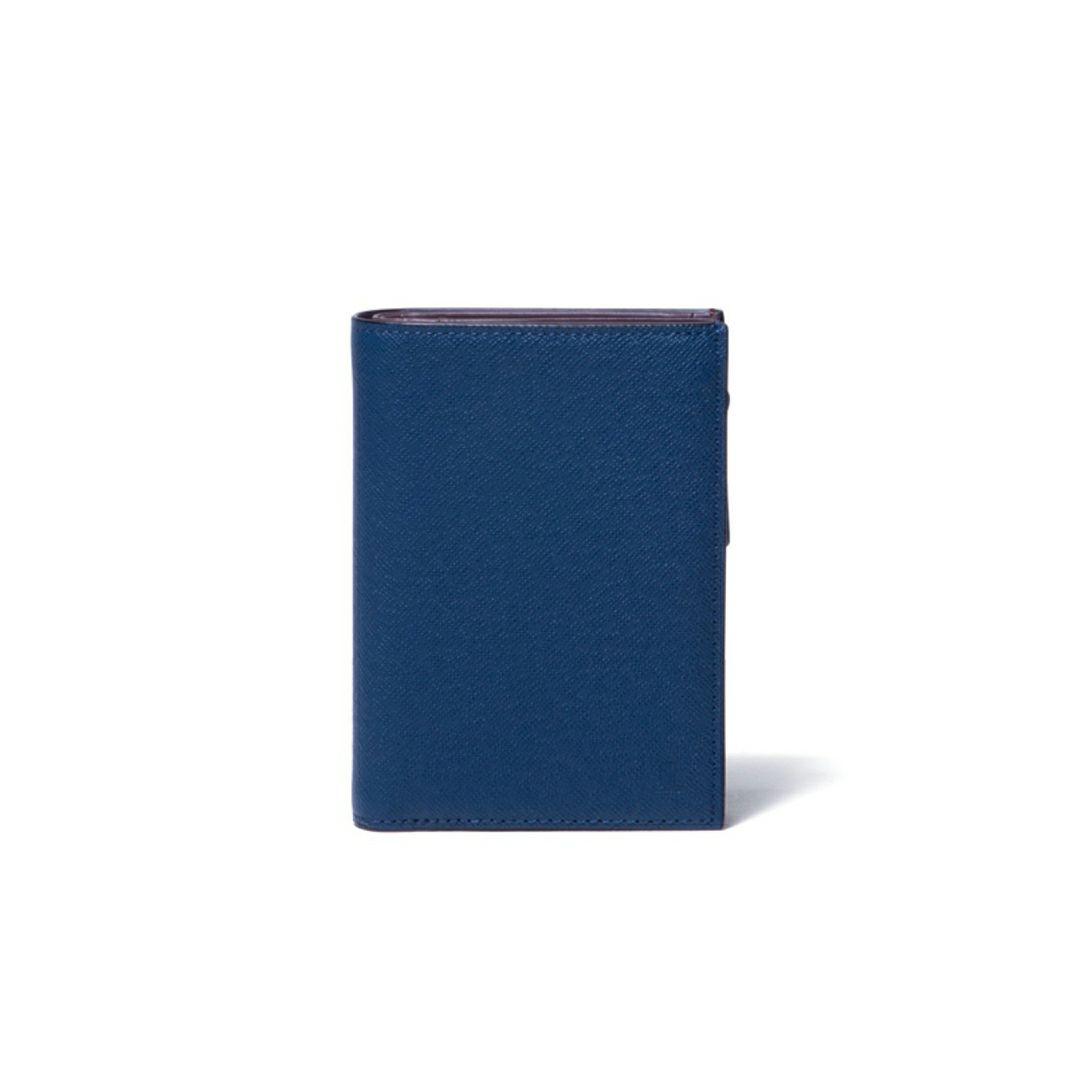 LANVIN COLLECTION couleur du vin 小銭入れ付き二つ折り財布(縦型) ブルー