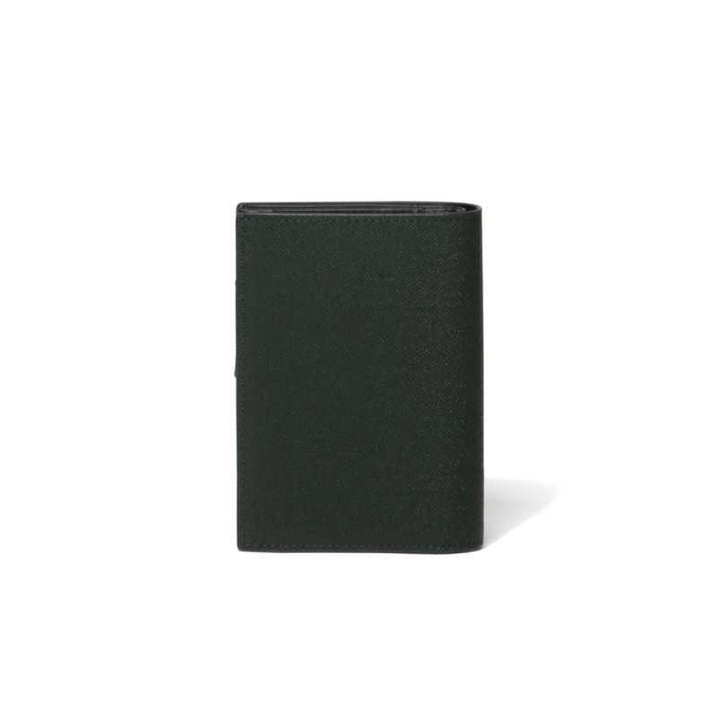 LANVIN COLLECTION couleur du vin 小銭入れ付き二つ折り財布(縦型) グリーン