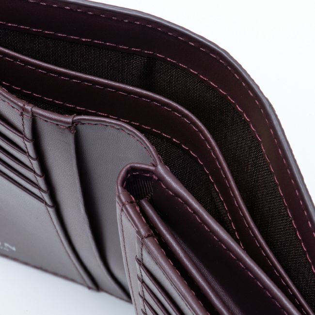 LANVIN COLLECTION couleur du vin 小銭入れ付き二つ折り財布(縦型) ブラック