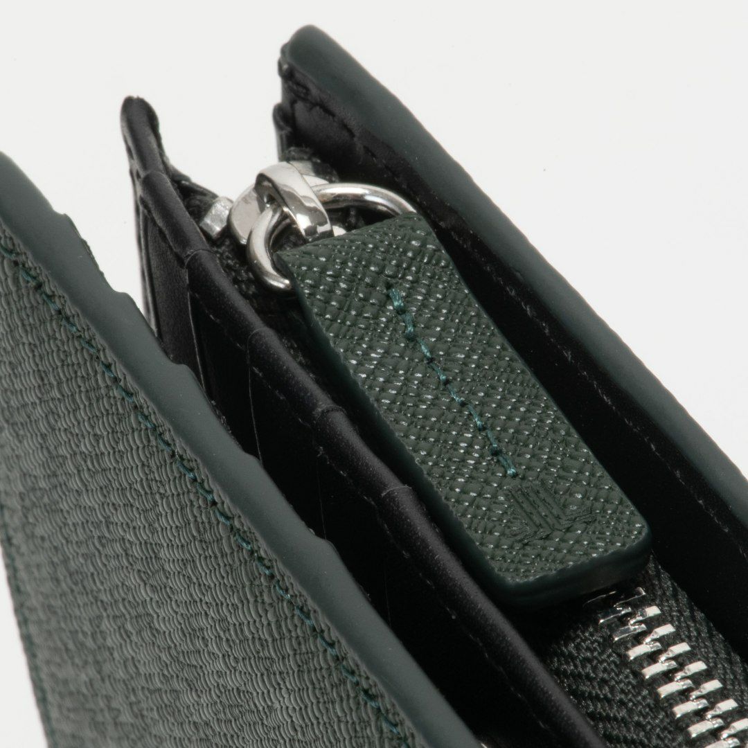 LANVIN COLLECTION couleur du vin 小銭入れ付き二つ折り財布(縦型) グリーン