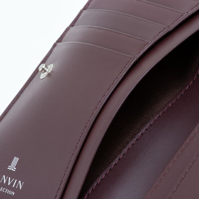 LANVIN COLLECTION couleur du vin 小銭入れ付き二つ折り財布(縦型)