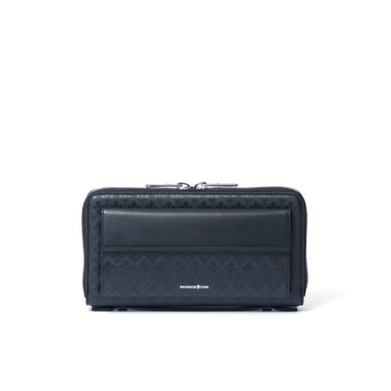 PATRICK COX KINGS CANVAS クラッチバッグ ブラック