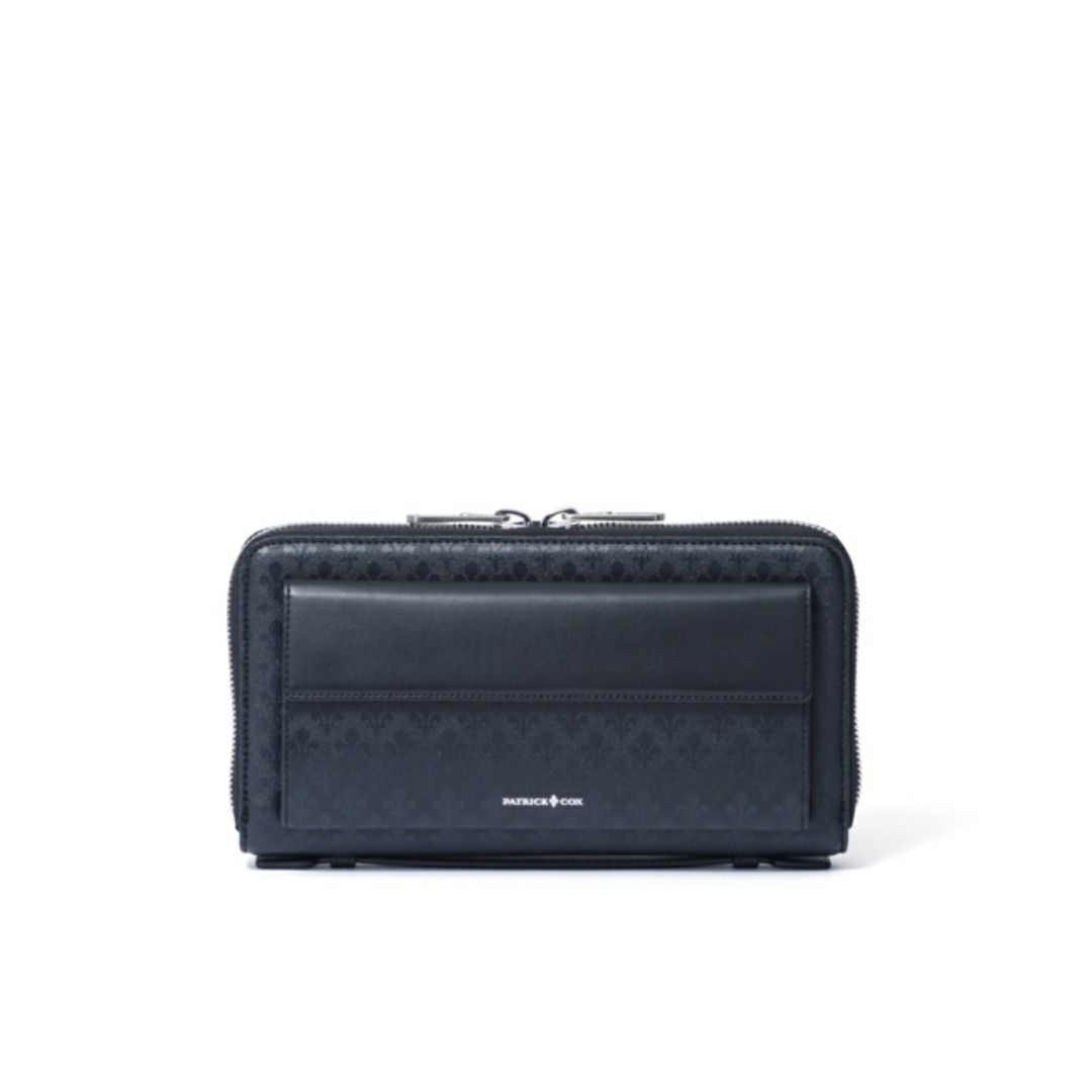 PATRICK COX KINGS CANVAS クラッチバッグ ブラック