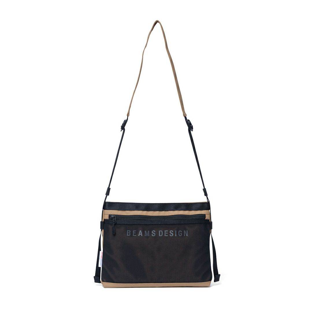 BEAMS DESIGN ELASTIC MESH ショルダーバッグ【BMMH0BS1】 サンドベージュ