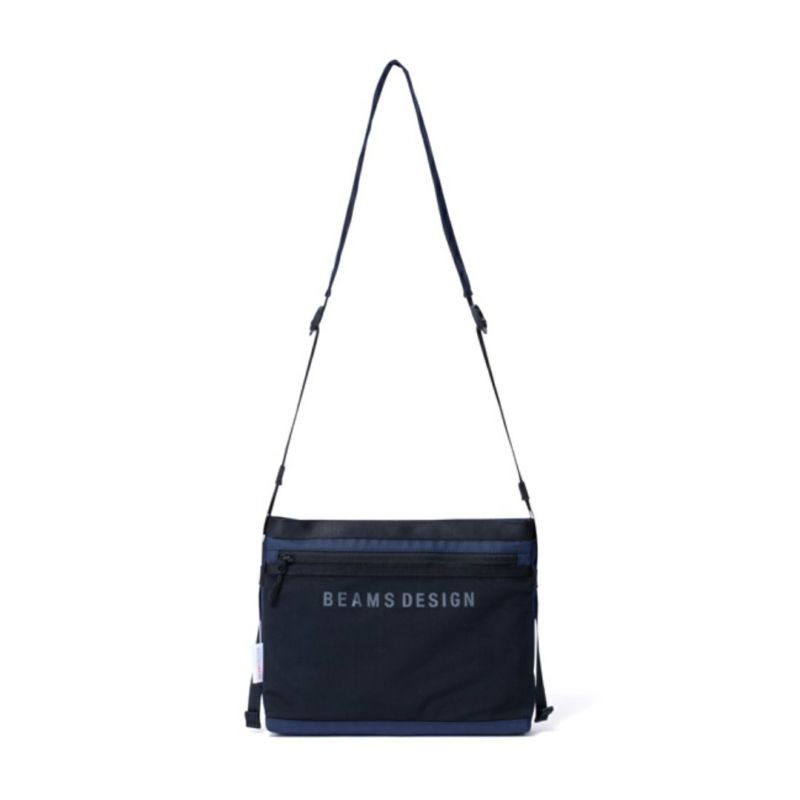 BEAMS DESIGN ELASTIC MESH ショルダーバッグ【BMMH0BS1】 ネイビー