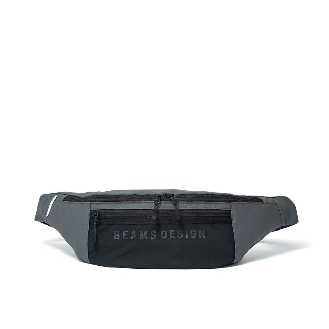 BEAMS DESIGN ELASTIC MESH ボディバッグ【BMMH0BS2】 グレー
