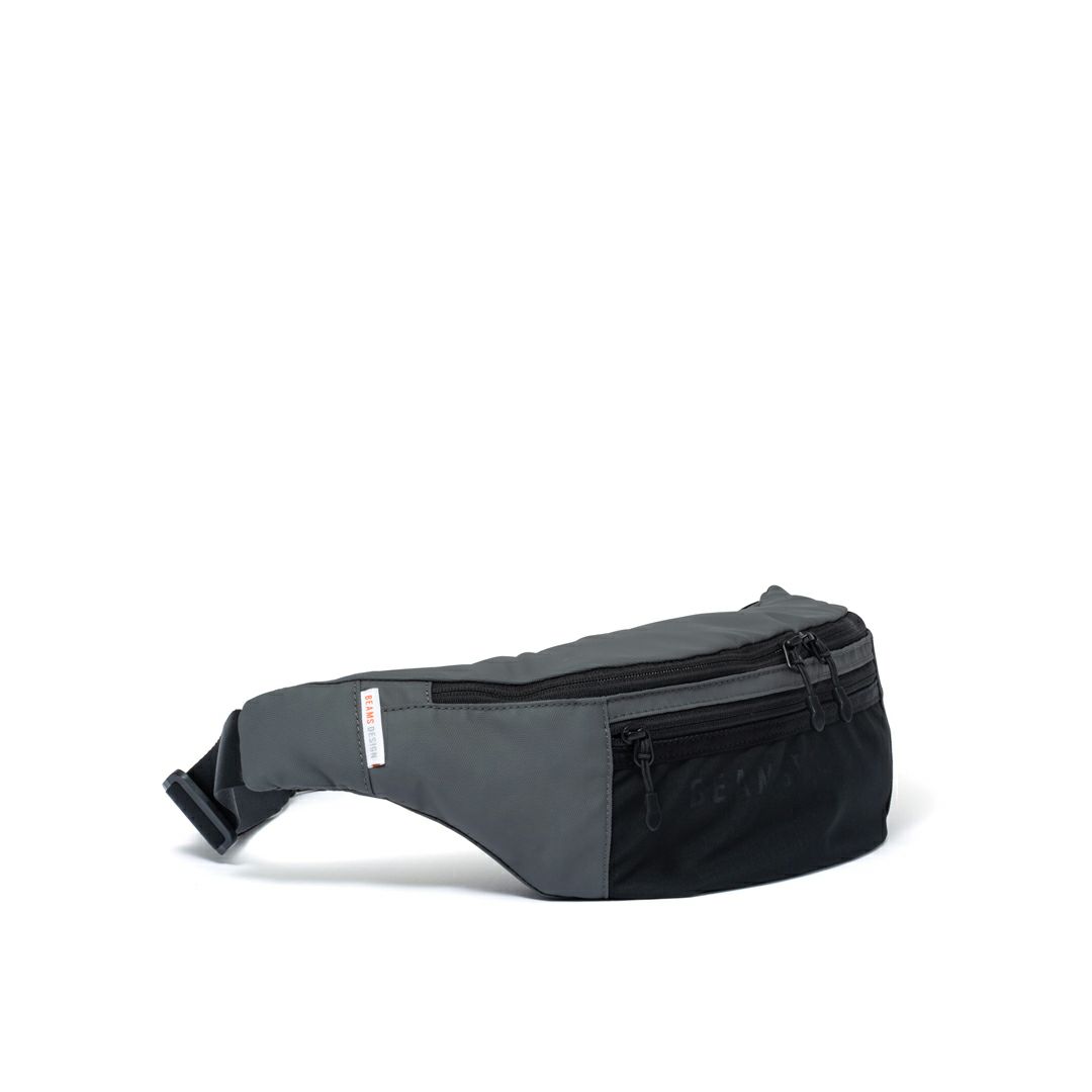 BEAMS DESIGN ELASTIC MESH ボディバッグ【BMMH0BS2】 グレー