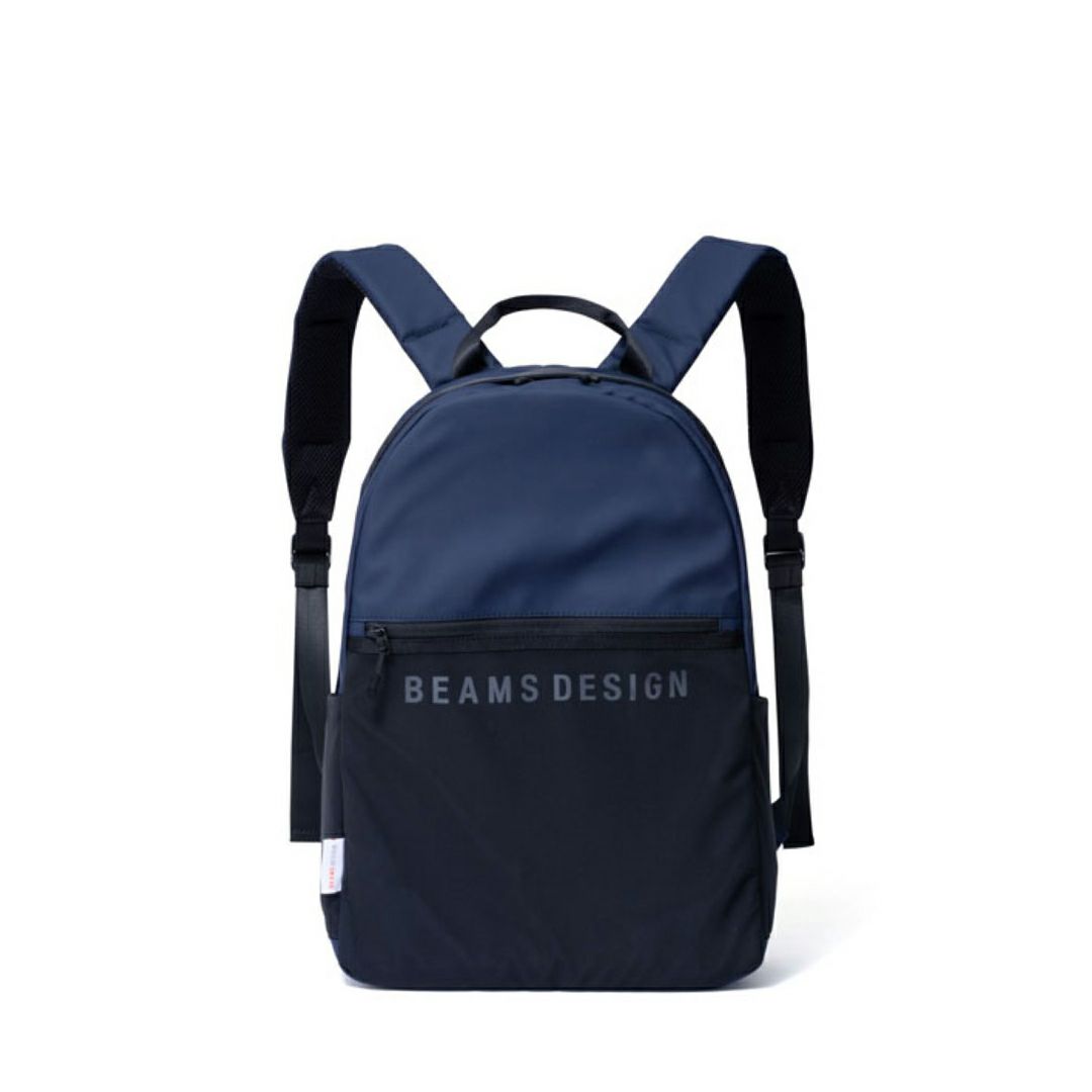 BEAMS DESIGN ELASTIC MESH バックパック【BMMH0BR1】 ネイビー