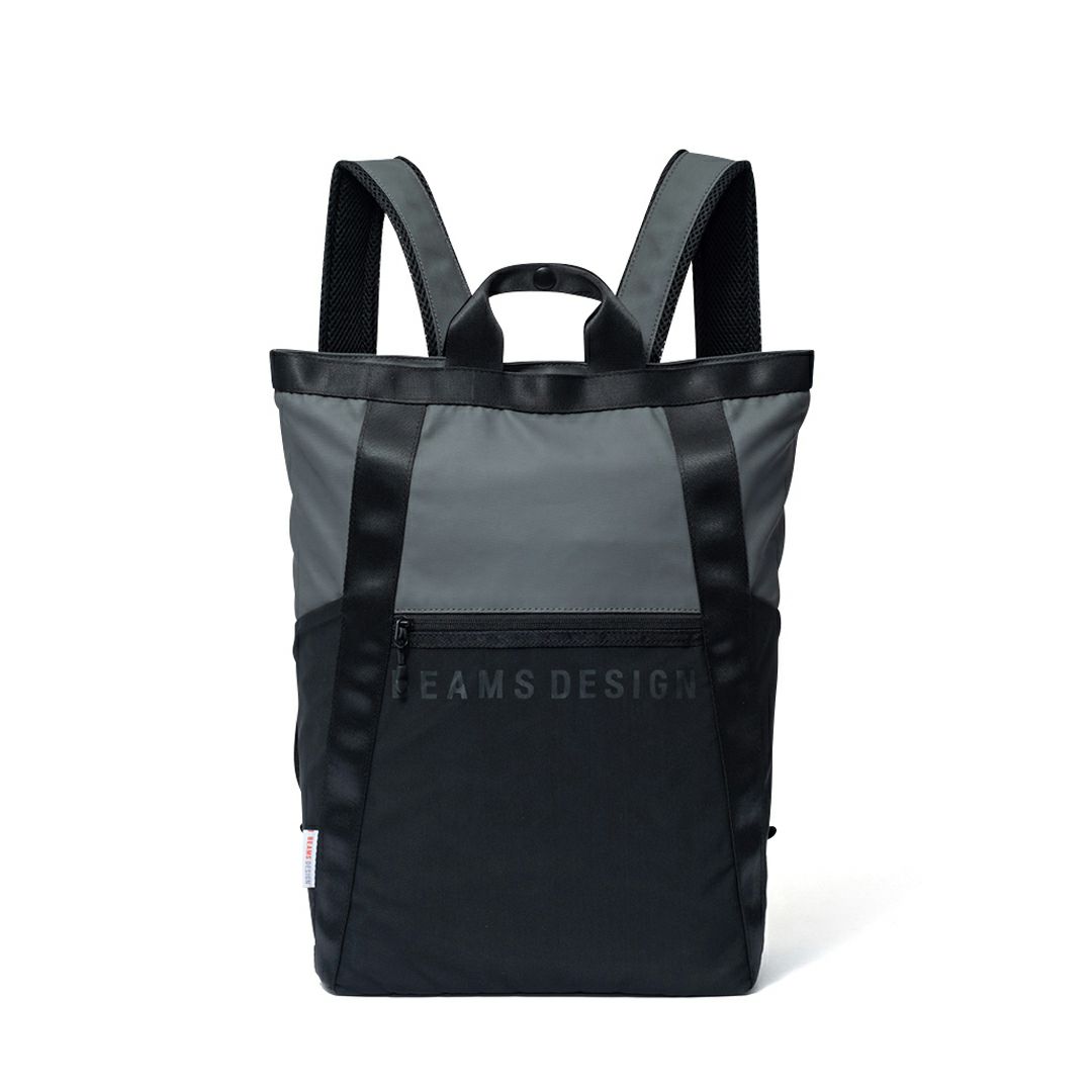 BEAMS DESIGN ELASTIC MESH 2WAYバックパック【BMMH0BR2】 グレー