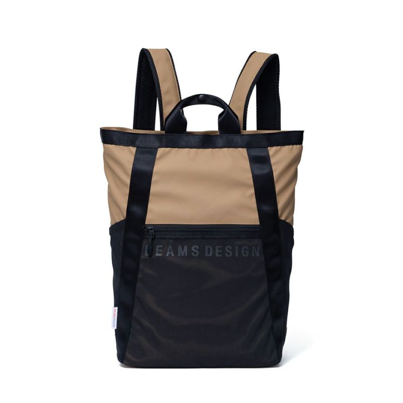 BEAMS DESIGN ELASTIC MESH 2WAYバックパック【BMMH0BR2】 サンドベージュ