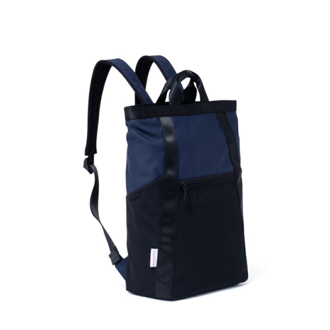 BEAMS DESIGN ELASTIC MESH 2WAYバックパック【BMMH0BR2】 ネイビー