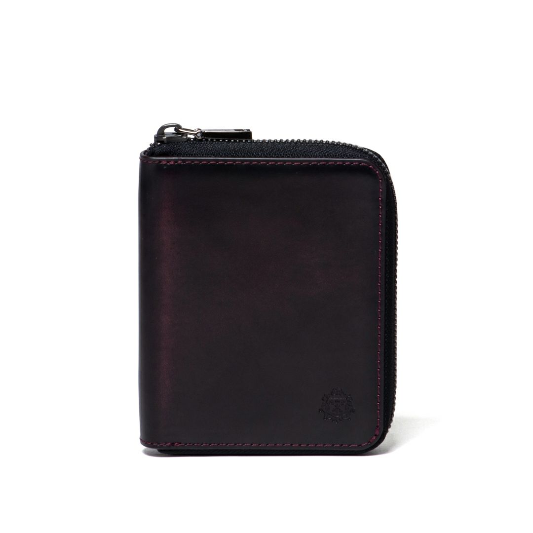 Dubeige ADVAN LEATHER ラウンドファスナー縦型折り財布 ボルドー