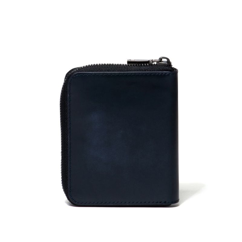 Dubeige ADVAN LEATHER ラウンドファスナー縦型折り財布 ネイビー
