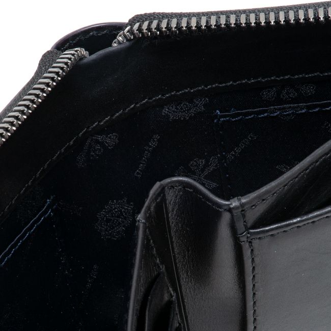 Dubeige ADVAN LEATHER ラウンドファスナー縦型折り財布 ネイビー