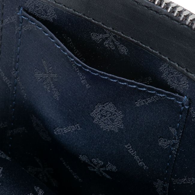 Dubeige ADVAN LEATHER ラウンドファスナー縦型折り財布 ネイビー