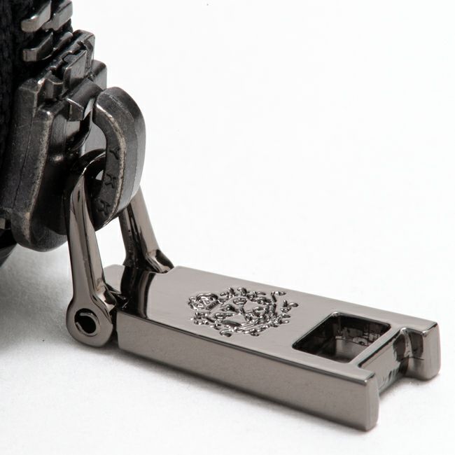 Dubeige ADVAN LEATHER ラウンドファスナー縦型折り財布 ネイビー