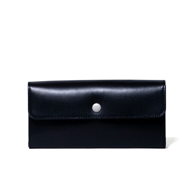 MARGARET HOWELL idea スナップ かぶせ型長財布 ブラック