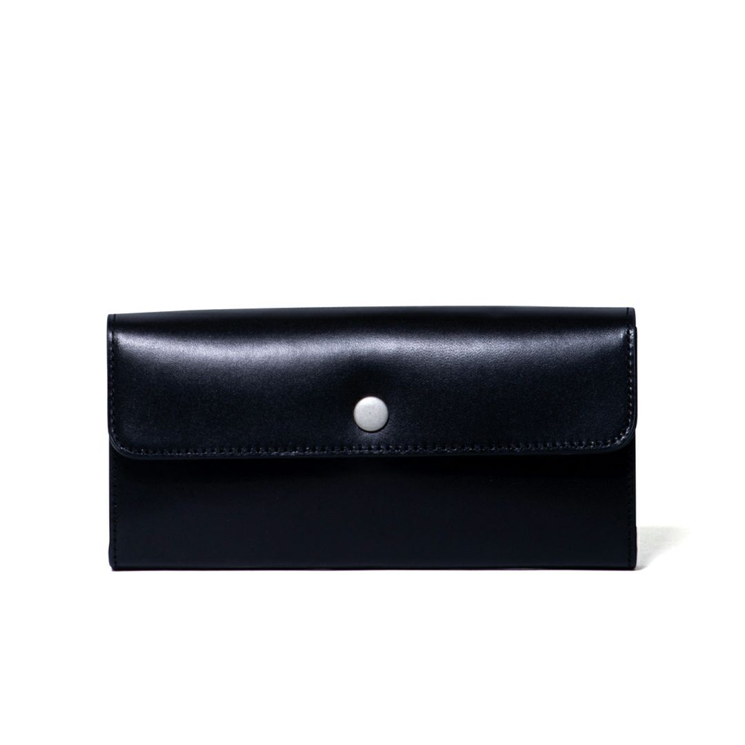 MARGARET HOWELL idea スナップ かぶせ型長財布 ブラック