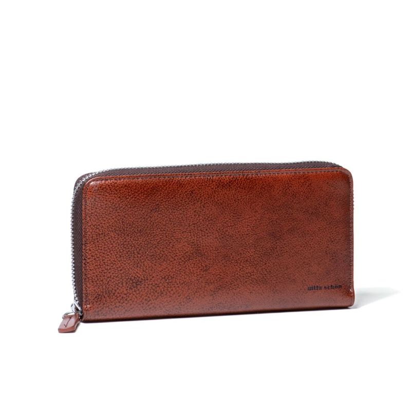 mila schon SHADOW SMOOTH ラウンドファスナー長財布 ブラウン